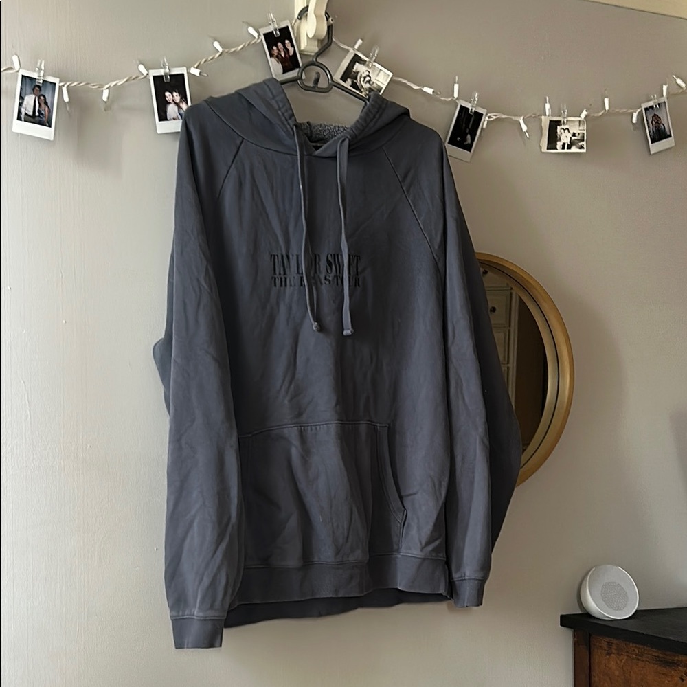 Large Taylor Swift Eras Tour blue hoodie